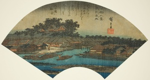 Evening Rain at Matsuchiyama (Matsuchiyama yau), from the series "Eight Views of the Eastern Capital