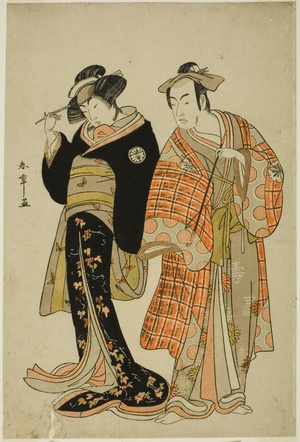 The Actors Matsumoto Koshiro IV and Segawa Kikunojo III as the Lovers Choemon (right) and Ohan (left