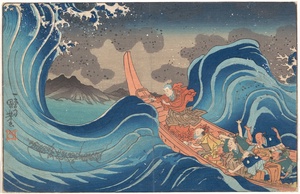 Concise Illustrated Biography of Monk Nichiren: Calming the Stormy Sea at Tsunoda in Exile to Sado I