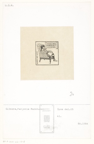 Ex libris van Marjorie Parkhurst Gilmore