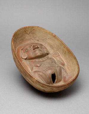 Bowl with Molded Nude Female Figure in the Interior
