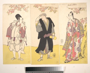 Kabuki Actors Ichikawa Yaozō III, Onoe Matsusuke I, and Sawamura Sōjūrō III