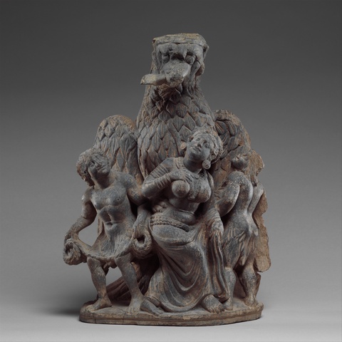 Garuda Vanquishing the Naga Clan, ca. 2nd–3rd century, Pakistani