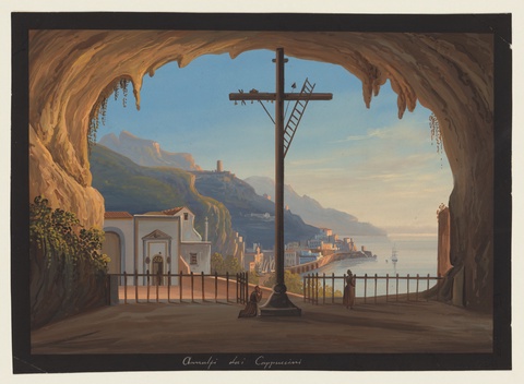 View of Amalfi from the Capuchin Monastery, 1810–40, Unknown, Italian