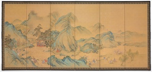 The Gathering at the Orchid Pavilion (front); Geese among Reeds (back)