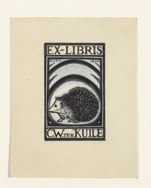 Ontwerp voor een ex libris van C.W. ter Kuile