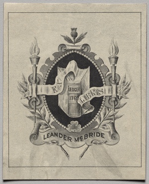 Bookplate: Leander McBride