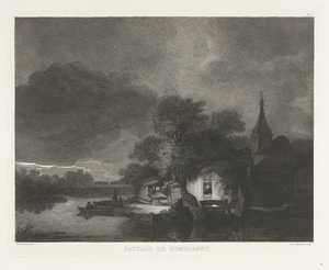 Landschap met onweer